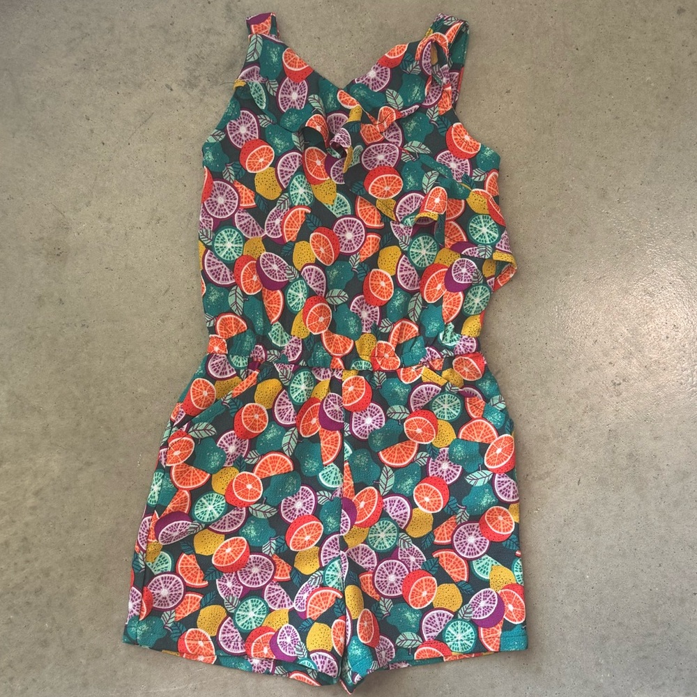NWOT! Wonder Nation Green and Orange Jumpsuit Vibrant Design